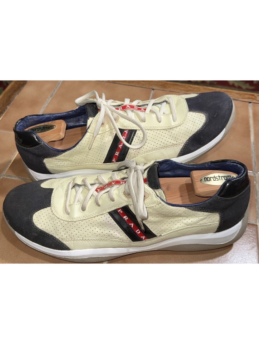 PRADA America’s Cup 4E1941 Linea Rossa Sneakers Men US 13 EU 46 Needs Reglue